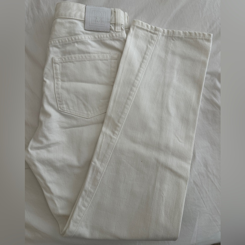 Like new Toteme twisted seam white denim